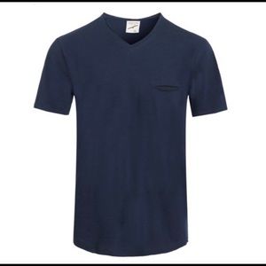 NWT Mens Vintage Navy Raw Sneak Pocket Tee